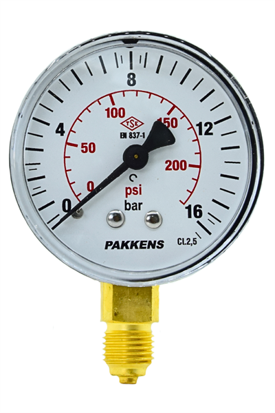 PAKKENS MANOMETRE Q63 GLS.16 Bar Alt.Ç.