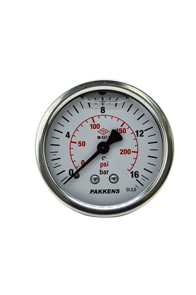 PAKKENS MANOMETRE Q63 GLS.16 Bar ARK.ÇIK.