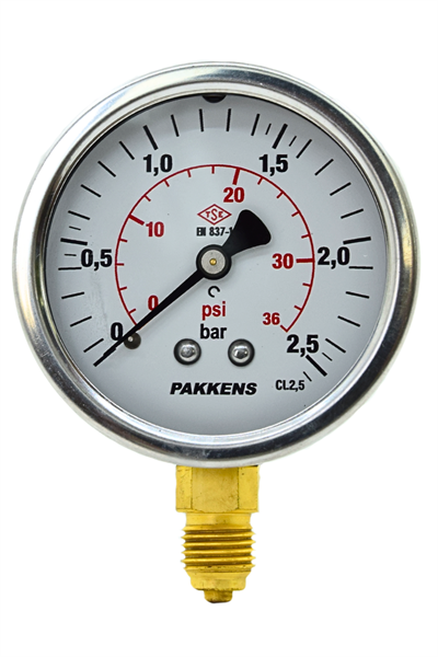 PAKKENS MANOMETRE Q63 GLS.2,5 Bar Alt.Ç.