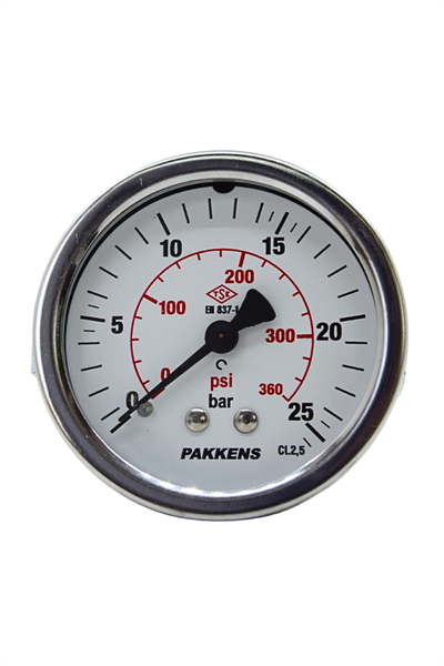 PAKKENS MANOMETRE Q63 GLS.25 Bar Ark.Ç.PANO