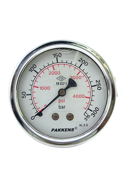 PAKKENS MANOMETRE Q63 GLS.315 Bar Ark.Ç.PANO