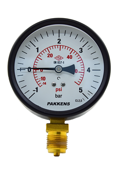 PAKKENS  MANOVAKUMETRE Q100 -1+5 BAR Alt.Ç.Ak