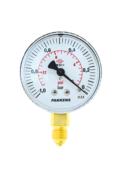 PAKKENS VAKUMETRE Q63 0/-1 BAR ALT B.