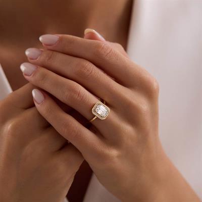 14 Ayar Altın Baget Yüzük