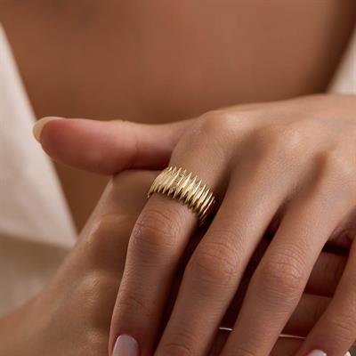 14 Ayar Tasarım Altın Yüzük