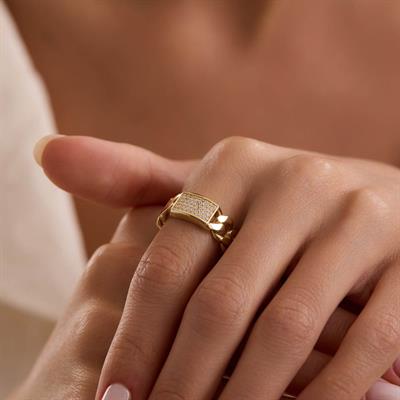 14 Ayar Tasarım Altın Yüzük