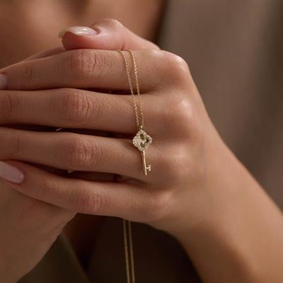 14 Ayar Altın Anahtar Kolye