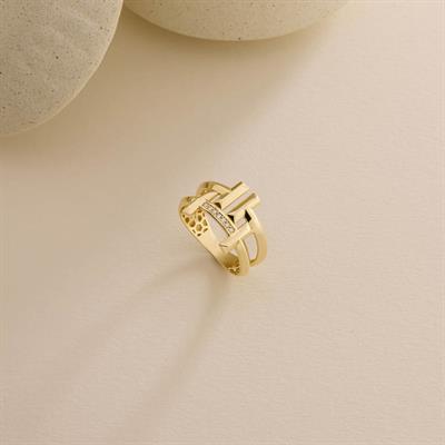 14 Ayar Tasarım Altın Yüzük