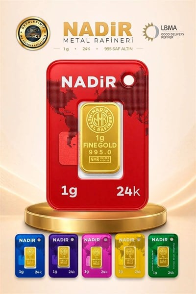 1 gr 24 Ayar Nadirgold gram Altın (DİKDÖRTGEN)