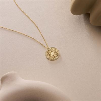 14 Ayar Altın Tasarım Kolye