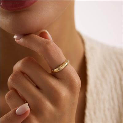 14 Ayar Minimal Yüzük