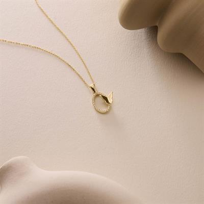 14 Ayar Altın Kelebek Kolye