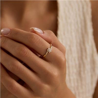 14 Ayar Minimal Yüzük