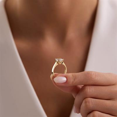 14 Ayar Renkli Taşlı Altın Yüzük