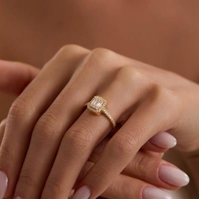 14 Ayar Altın Baget Yüzük