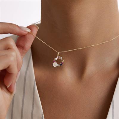 14 Ayar Altın Çiçek Kolye