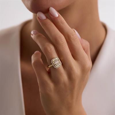 14 Ayar Altın Baget Yüzük