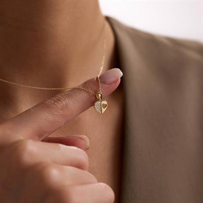 14 Ayar Altın Kalp Kolye