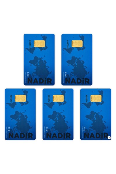 5 Adet 2.5 gr 24 Ayar NadirGold Gram Altın