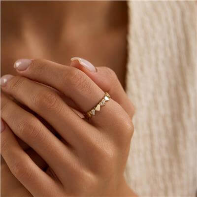 14 Ayar Minimal Yüzük