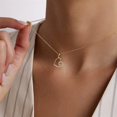 14 Ayar Altın Kalp Kolye