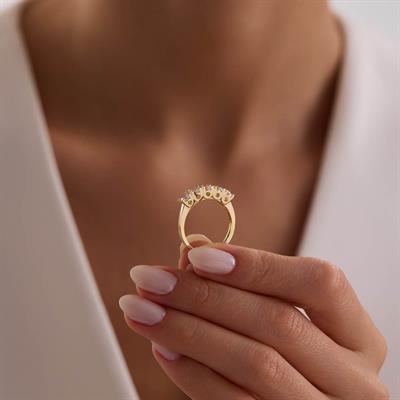 14 Ayar Altın Beştaş Yüzük