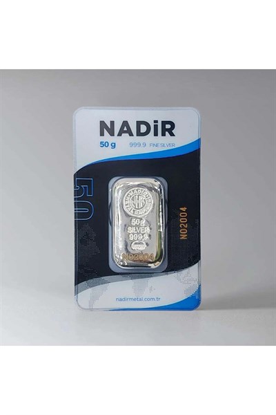 Nadir 50 Gram Külçe Gümüş