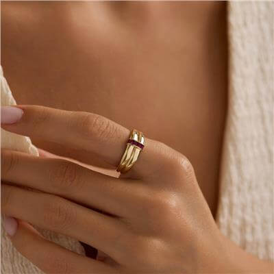 14 Ayar Minimal Yüzük