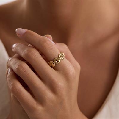 14 Ayar Tasarım Altın Yüzük