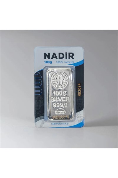 24 Ayar 100 Gr Gümüş Külçe