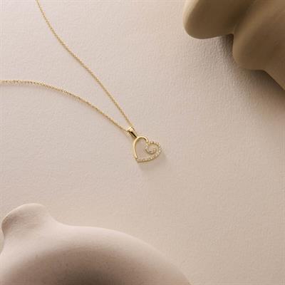 14 Ayar Altın Kalp Kolye