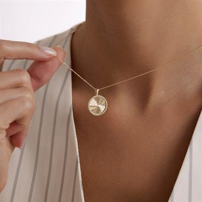 14 Ayar Altın Tasarım Kolye