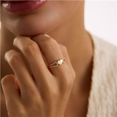 14 Ayar Minimal Yüzük