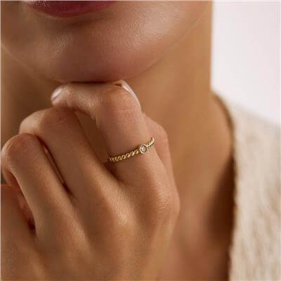 14 Ayar Minimal Yüzük