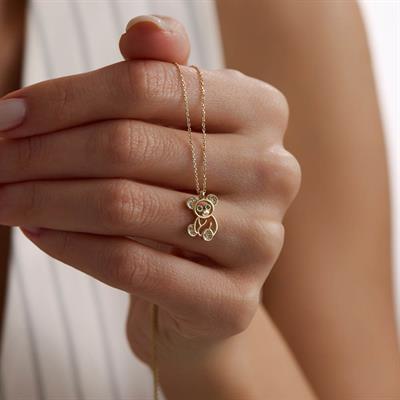 14 Ayar Altın Tasarım Kolye