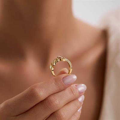 14 Ayar Tasarım Altın Yüzük