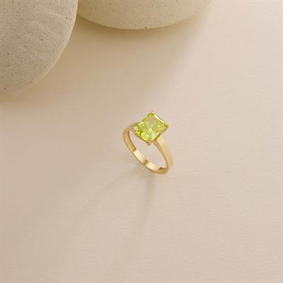 14 Ayar Renkli Taşlı Altın Yüzük