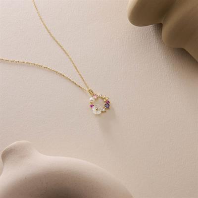 14 Ayar Altın Çiçek Kolye