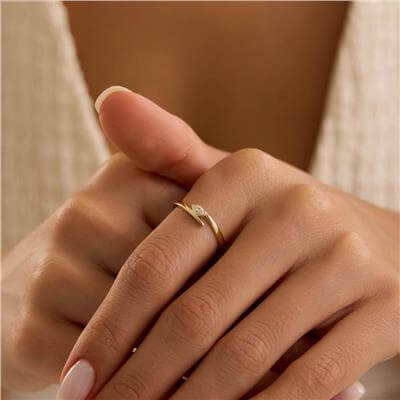 14 Ayar Minimal Yüzük