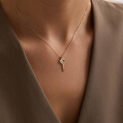 14 Ayar Altın Anahtar Kolye