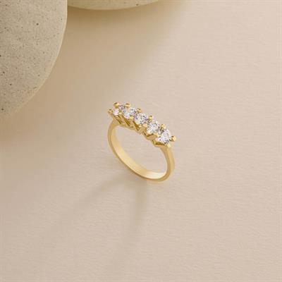 14 Ayar Altın Beştaş Yüzük