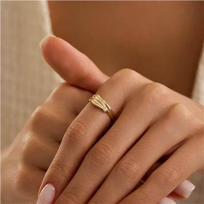 14 Ayar Minimal Yüzük