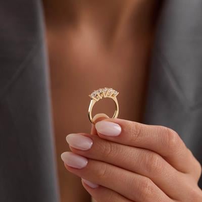 14 Ayar Altın Beştaş Yüzük