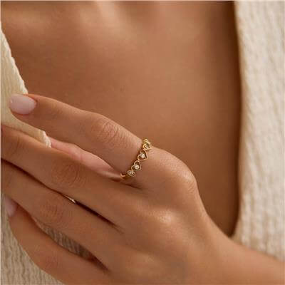 14 Ayar Minimal Yüzük