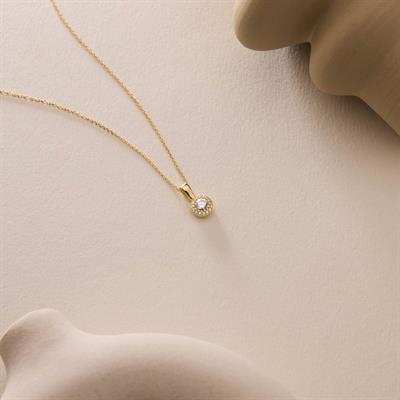 14 Ayar Altın Tasarım Kolye