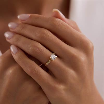 14 Ayar Altın Tektaş Yüzük