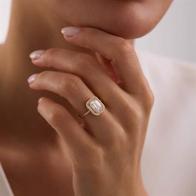 14 Ayar Altın Baget Yüzük