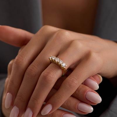 14 Ayar Altın Beştaş Yüzük