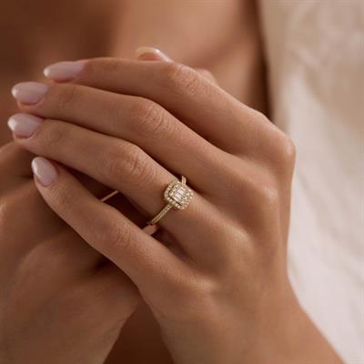 14 Ayar Altın Baget Yüzük