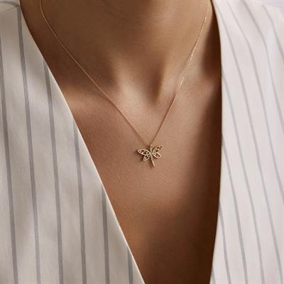 14 Ayar Altın Yusufçuk Kolye